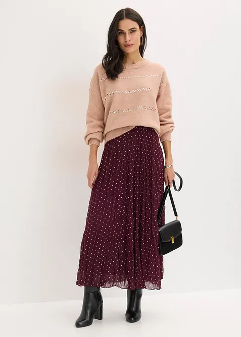 Šifónová sukně se zmačkanou úpravou, bonprix