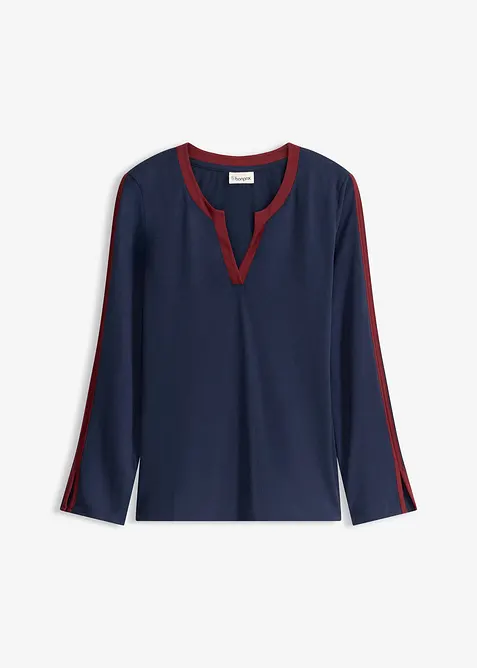 Triko s dlouh&yacute;m ruk&aacute;vem a rozparkem, bonprix