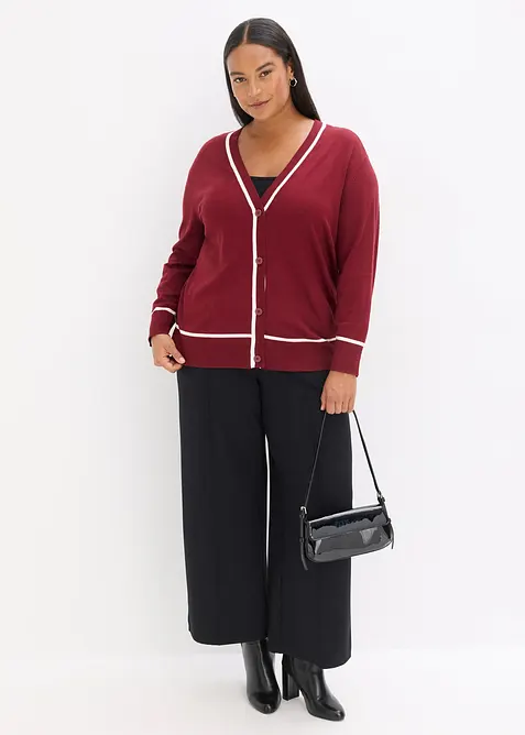 Kardigan s v&yacute;střihem do V, bonprix