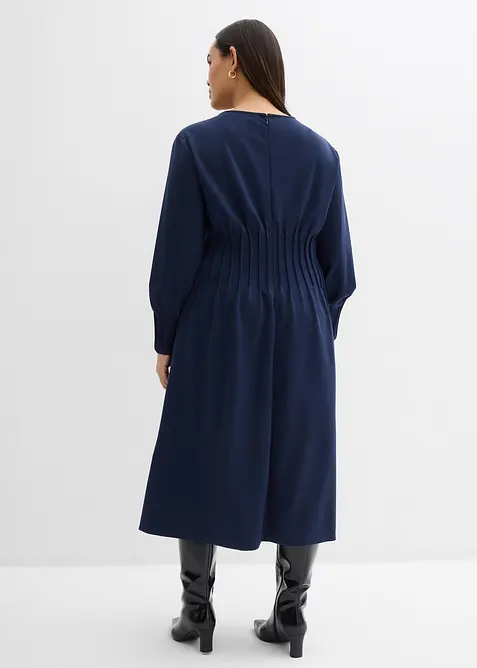 Pohodlné šaty s ozdobnými sklady, z viskózové směsi, bonprix