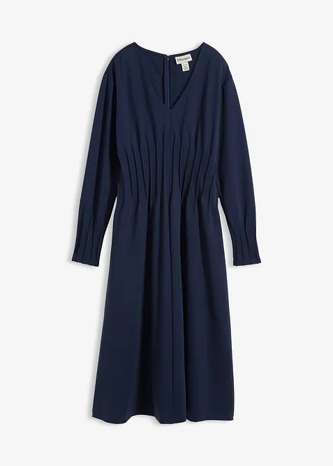 Pohodlné šaty s ozdobnými sklady, z viskózové směsi, bonprix