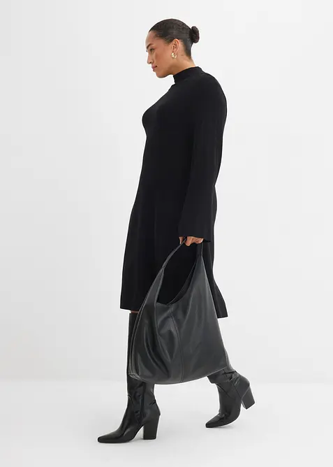 Pletené šaty s áčkovou liní, ze směsi s viskózou, bonprix