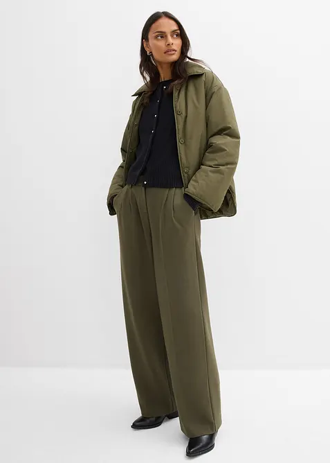 Pleten&yacute; kab&aacute;tek s ozdobn&yacute;mi knofl&iacute;ky, z vlněn&eacute; směsi, bonprix