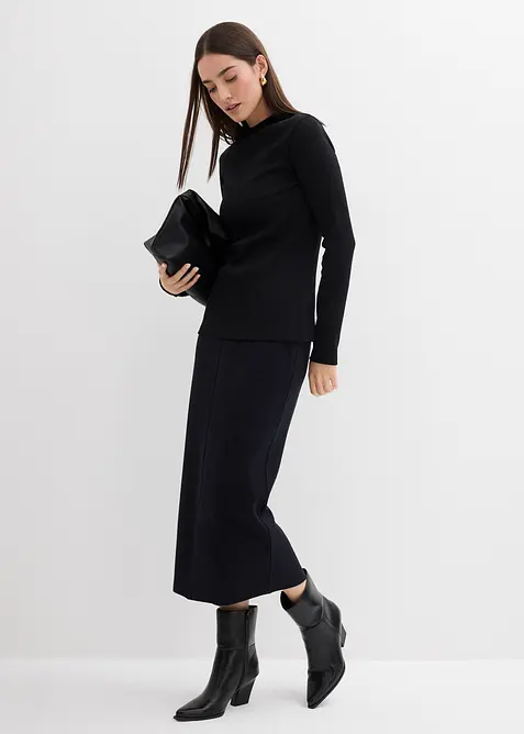 Žebrované tričko s dlouhým rukávem, bonprix