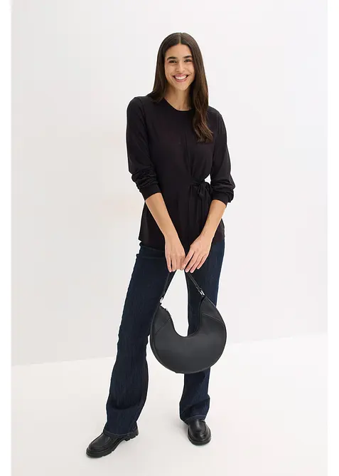 Triko s dlouhým rukávem, z měkké viskózové směsi, bonprix