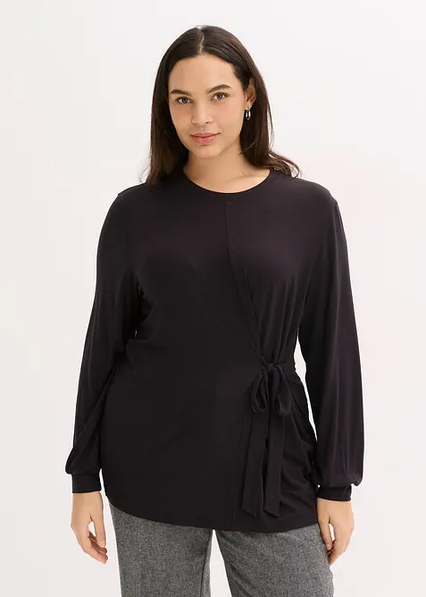 Triko s dlouhým rukávem, z měkké viskózové směsi, bonprix