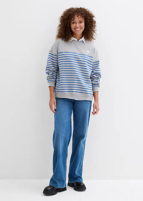 Oversize mikina z bavlněn&eacute; směsi, bonprix