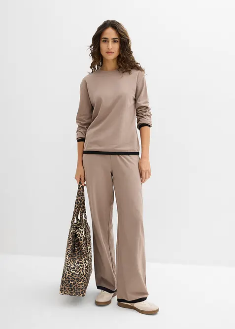 Bavlněn&aacute; joggingov&aacute; souprava (2d&iacute;ln&aacute; souprava), bonprix