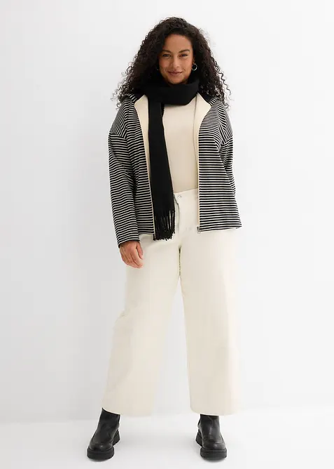 Pruhovan&aacute; prop&iacute;nac&iacute; mikina z bavlněn&eacute; směsi, bonprix