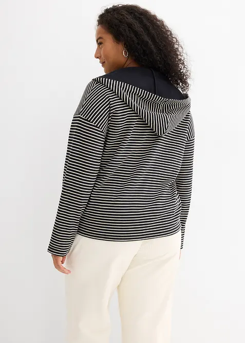 Pruhovan&aacute; prop&iacute;nac&iacute; mikina z bavlněn&eacute; směsi, bonprix