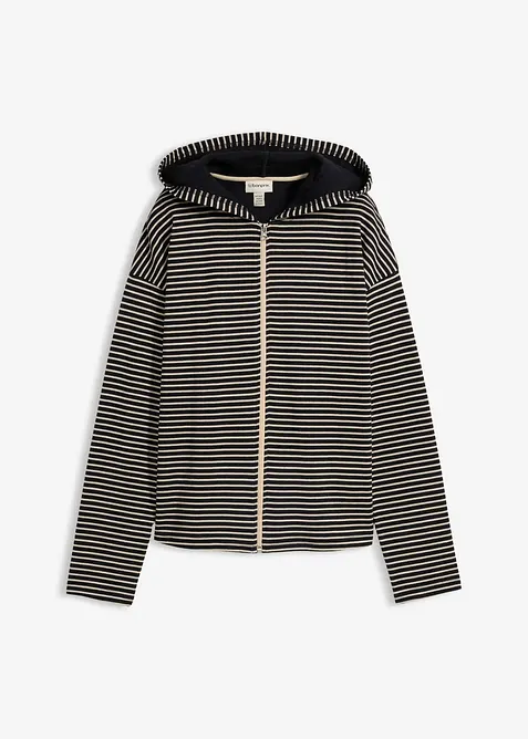 Pruhovan&aacute; prop&iacute;nac&iacute; mikina z bavlněn&eacute; směsi, bonprix