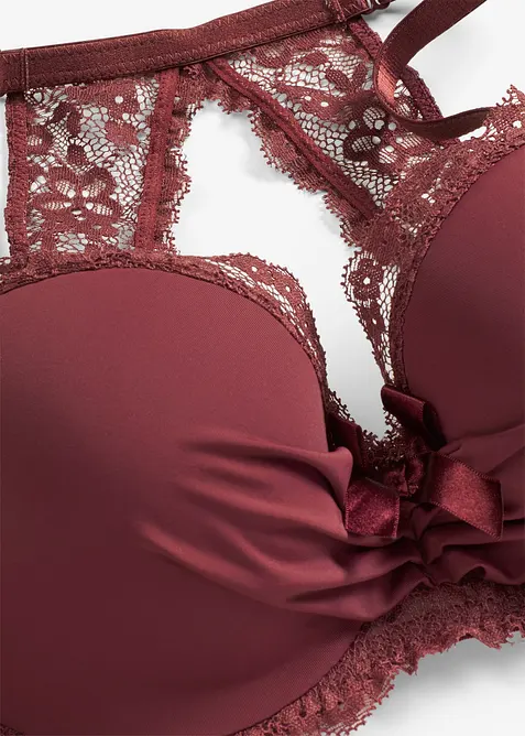 Vyztužená podprsenka s boxerskými zády, s krajkou, bonprix