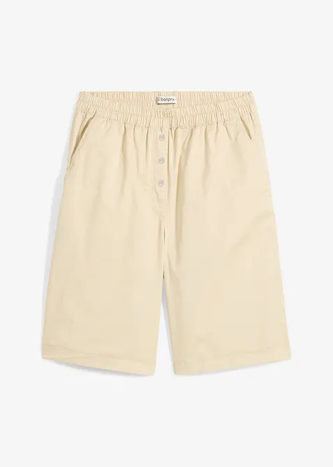Bermudy z materiálu papertouch z bavlněné směsi, bonprix