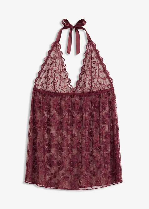 Krajkové šaty s ramínkem kolem krku, bonprix