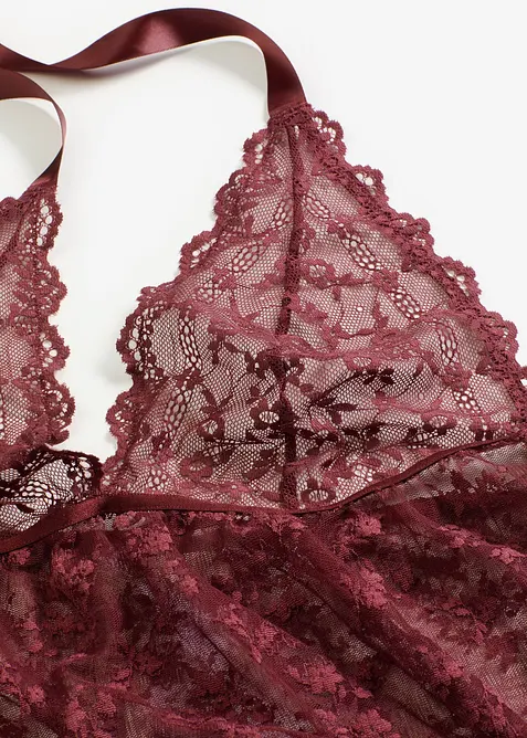 Krajkové šaty s ramínkem kolem krku, bonprix