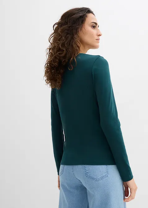 Tričko s dlouh&yacute;m ruk&aacute;vem, z čist&eacute; organick&eacute; bavlny, bonprix