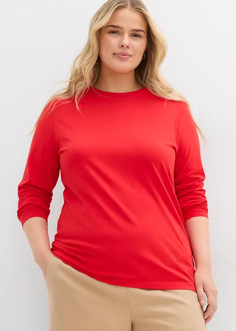 Triko s dlouhým rukávem, z čisté organické bavlny (2 ks), bonprix