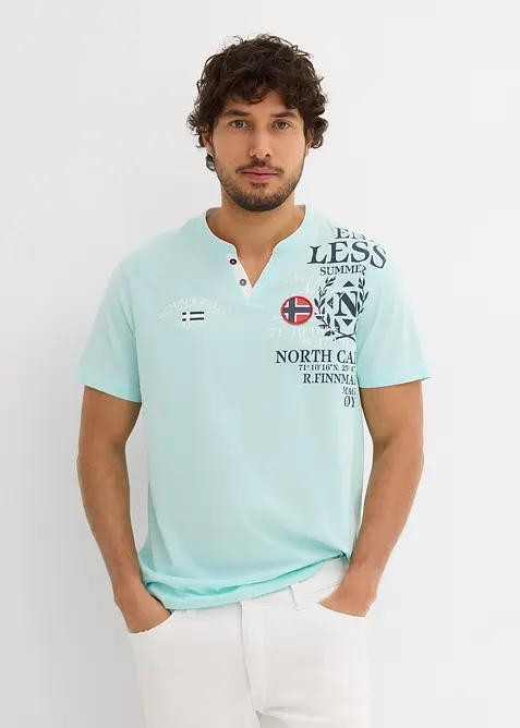 Henley tričko s krátkým rukávem, z čisté organické bavlny, bonprix