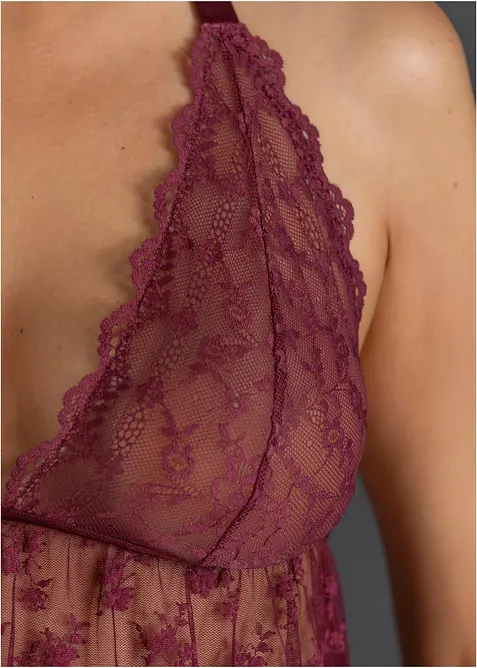 Krajkové šaty s ramínkem kolem krku, bonprix