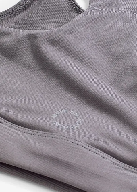 Sportovn&iacute; podprsenka s vykrojen&yacute;m zadn&iacute;m d&iacute;lem a lehkou oporou, bonprix