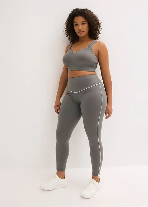 Sportovn&iacute; podprsenka se středn&iacute; oporou, s bavlněn&yacute;m povrchem, bonprix