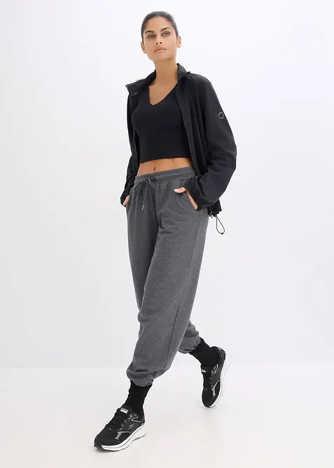 Sportovn&iacute; podprsenkov&yacute; top se středn&iacute; oporou a bavlněn&yacute;m povrchem, bonprix