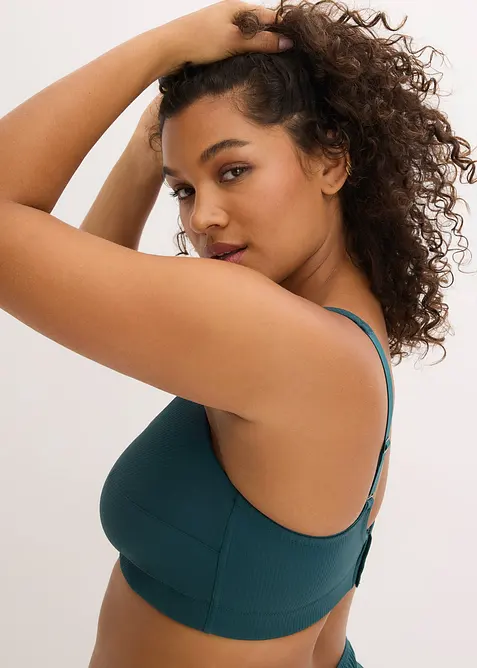 Sportovn&iacute; podprsenka s lehkou oporou, z žebrovan&eacute;ho materi&aacute;lu, bonprix