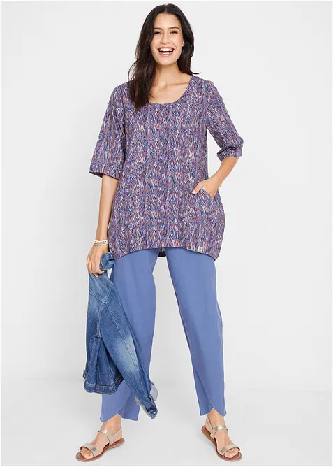 3/4 kalhoty z lehk&eacute; směsi se lnem, bonprix