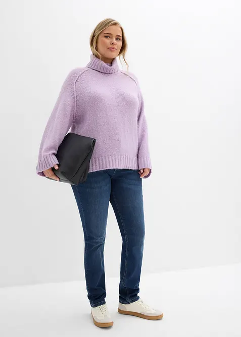 Skinny dž&iacute;ny, Mid Waist, organick&aacute; bavlna, bonprix