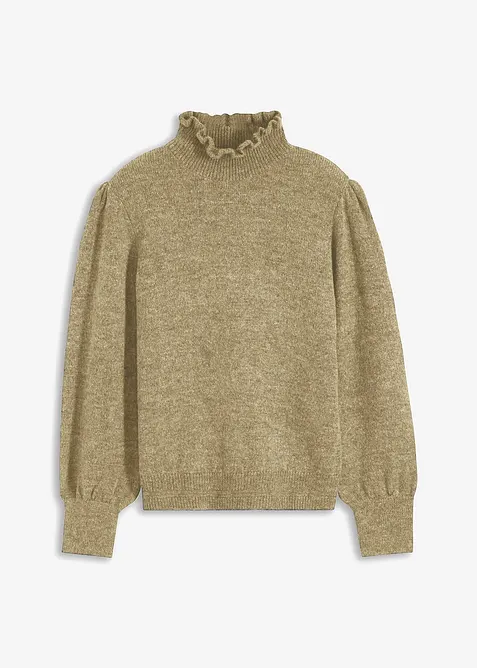 Svetr s rol&aacute;kov&yacute;m l&iacute;mcem, bonprix