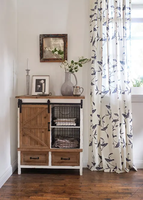 Závěs s potiskem ptáčků (1 ks), bonprix