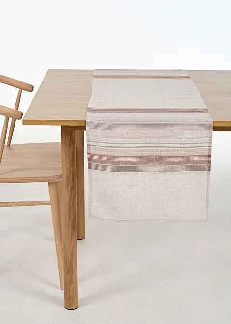 Běhoun na stůl s pod&iacute;lem lnu, bonprix