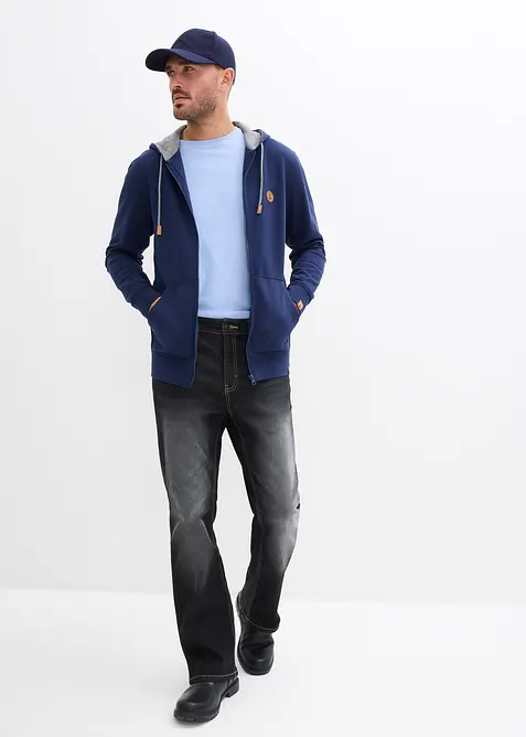 Prop&iacute;nac&iacute; mikina s kapuc&iacute;, z čist&eacute; organick&eacute; bavlny, bonprix