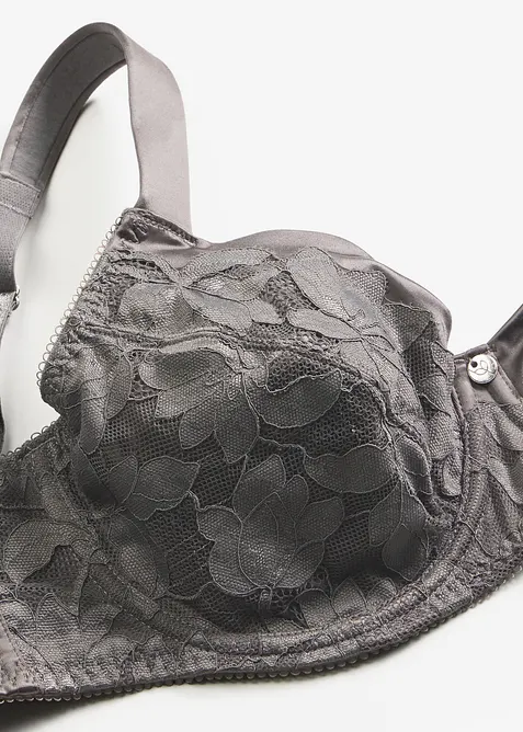 Podprsenka s kosticemi, polstrovan&yacute;mi ram&iacute;nky a leskl&yacute;m efektem, bonprix