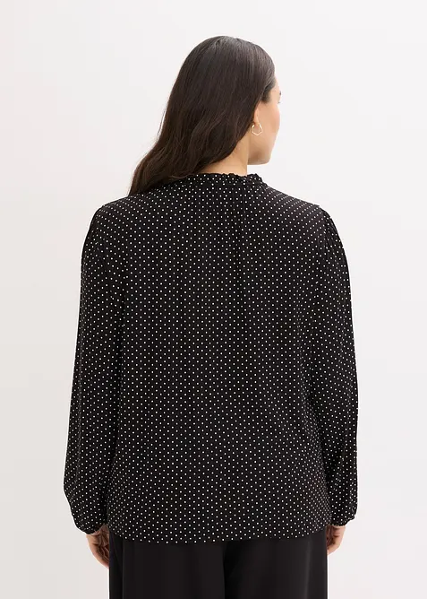 Triko s dlouh&yacute;m ruk&aacute;vem, z visk&oacute;zov&eacute; směsi, bonprix