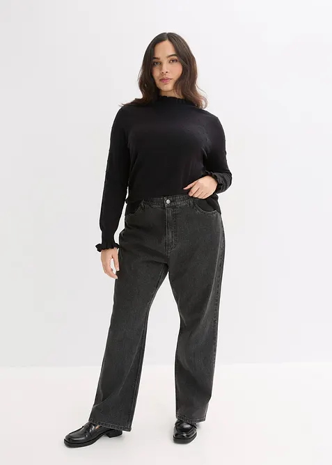 Svetr z jemn&eacute; pleteniny z visk&oacute;zov&eacute; směsi, bonprix