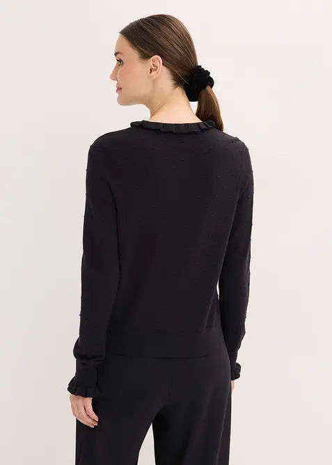 Svetr z jemn&eacute; pleteniny z visk&oacute;zov&eacute; směsi, bonprix