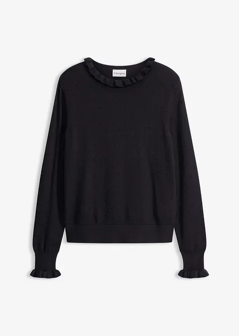 Svetr z jemn&eacute; pleteniny z visk&oacute;zov&eacute; směsi, bonprix