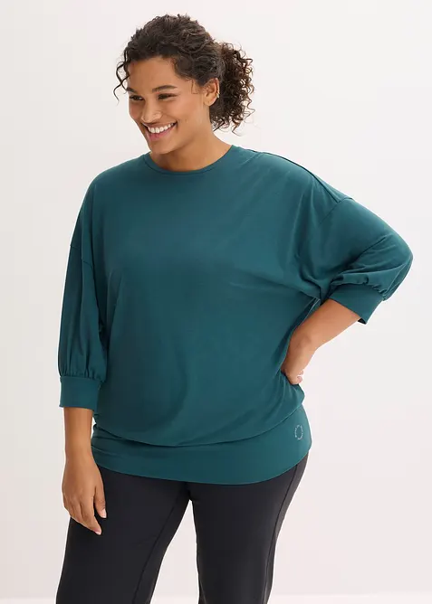 Oversize sportovn&iacute; triko s 3/4 ruk&aacute;vy, rychleschnouc&iacute;, bonprix