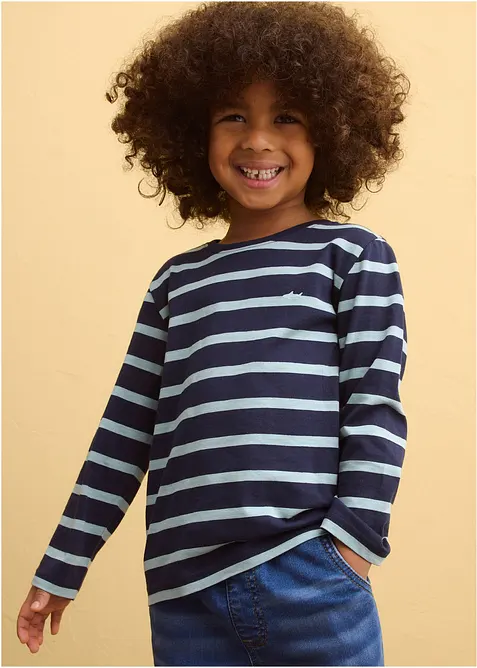 Tričko s dlouh&yacute;m ruk&aacute;vem, z čist&eacute; organick&eacute; bavlny (2 ks v balen&iacute;), bonprix