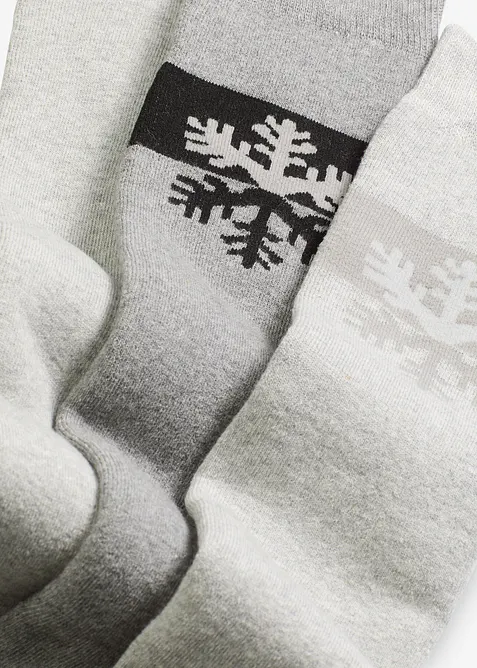 Termo podkolenky s měkk&yacute;m frot&eacute; na rubu, organick&aacute; bavlna (3 p&aacute;ry v balen&iacute;), bonprix