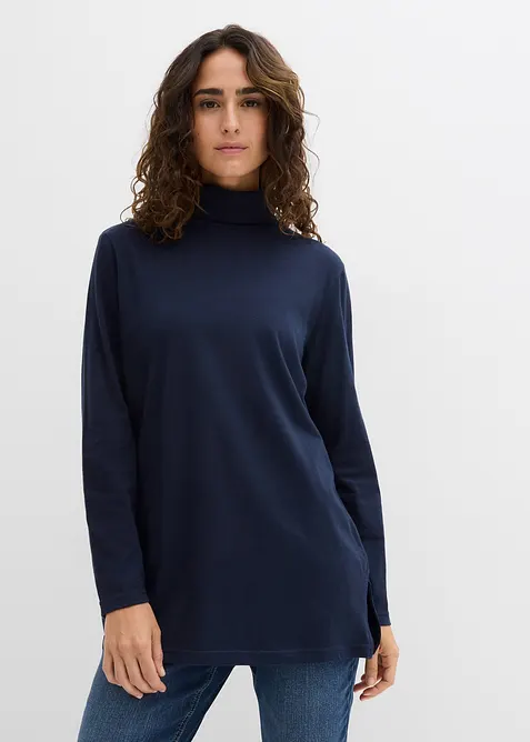 Tričko s rol&aacute;kem, z čist&eacute; organick&eacute; bavlny, bonprix