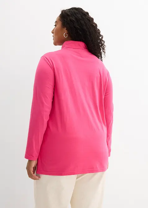 Tričko s rol&aacute;kem, z čist&eacute; organick&eacute; bavlny, bonprix