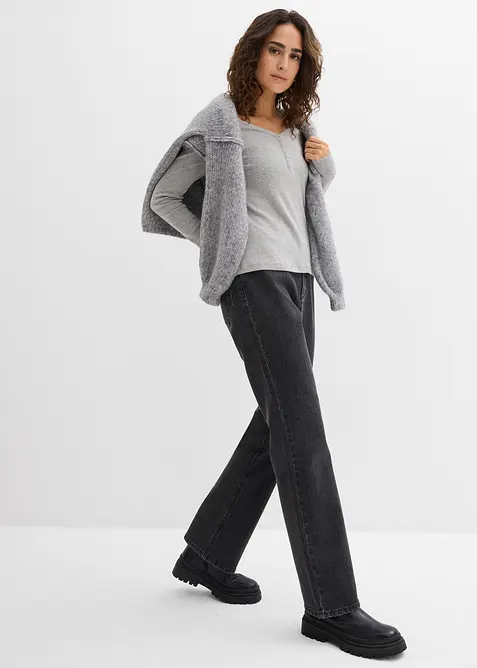 Tričko s dlouh&yacute;m ruk&aacute;vem, z čist&eacute; organick&eacute; bavlny, bonprix