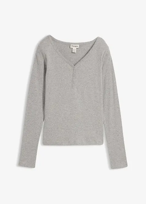 Tričko s dlouh&yacute;m ruk&aacute;vem, z čist&eacute; organick&eacute; bavlny, bonprix