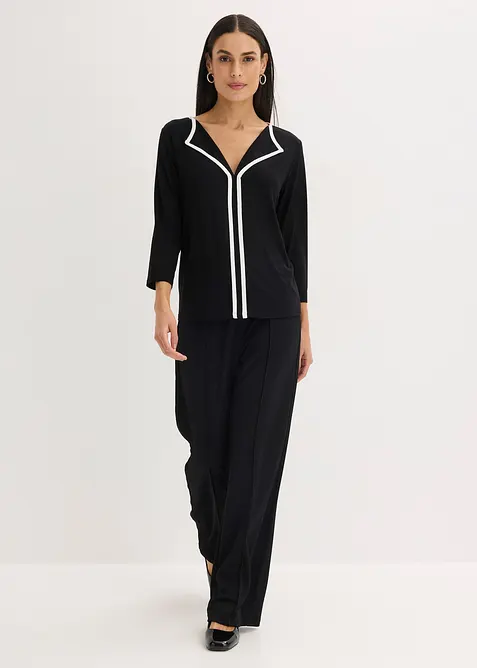 Triko s kontrastn&iacute;m lemem, bonprix