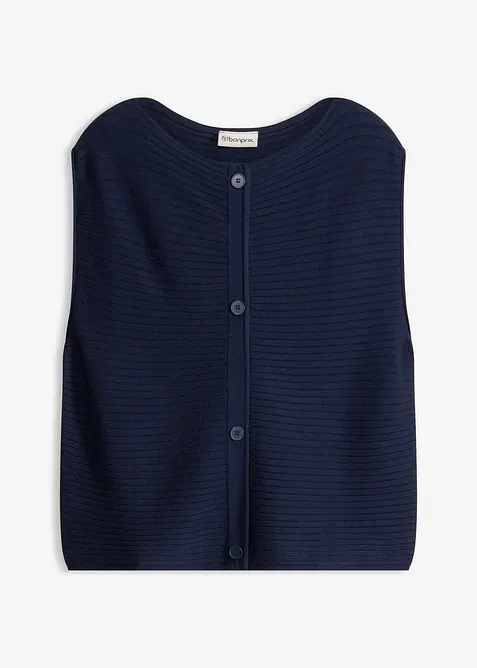 Pleten&eacute; &scaron;aty a vesta (2d&iacute;ln&aacute; souprava), bonprix