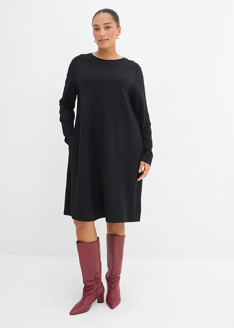 &Uacute;pletov&eacute; &scaron;aty s &aacute;čkovou lini&iacute;, ze směsi s visk&oacute;zou, bonprix