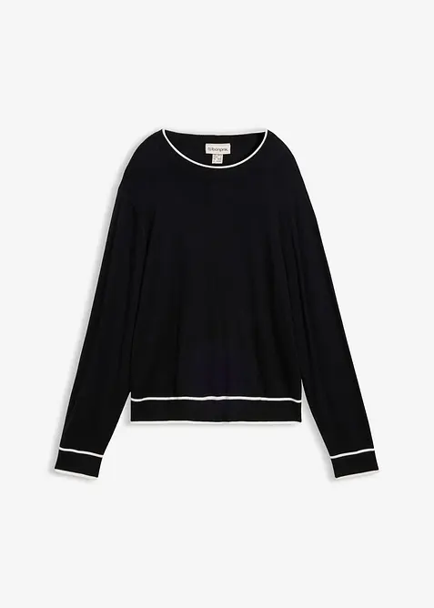 Svetr z jemn&eacute; pleteniny z visk&oacute;zov&eacute; směsi, bonprix