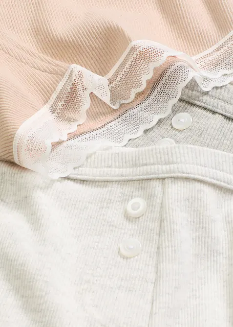 D&aacute;msk&eacute; žebrovan&eacute; boxerky s krajkou (4 ks v balen&iacute;), bonprix